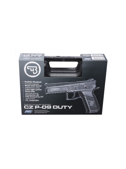 ASG CZ P-09 GBB Airsoft Pisztoly hordtáskával - Fekete